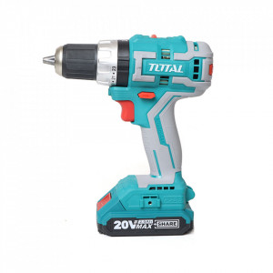 Masina de gaurit cu impact Total, acumulator 2 Ah, 1900 rpm, cuplu maxim 60 Nm, 13 mm, NM/ TIDLI20608, Turcoaz