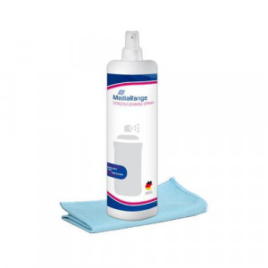 MediaRange Screen Cleaning Liquid w/microfibre cloth, 250ml