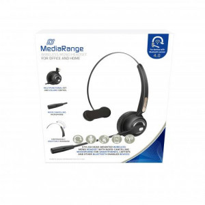 MediaRange Wireless mono headset with microphone, 180mAh battery, black - Img 2