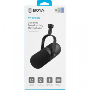Microfon podcast XLR dinamic Boya, BY-DM500NM, fara brat, Negru - Img 8