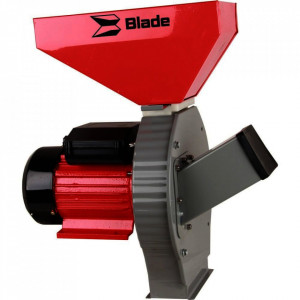 Moara electrica pentru cereale si furaje Blade MR0001/NM, 2.7 Kw, 200 kg/h, 3000 Rpm, cuva mare, Rosu/Gri