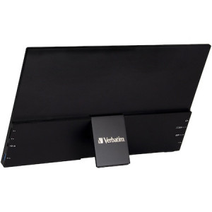 Monitor Portabil LED IPS Verbatim, 14'', Full HD, 6ms, HDR, 2x USB-C, HDMI, USB, Negru - Img 2