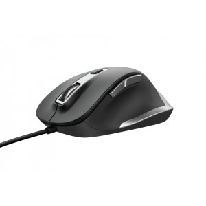 Mouse optic ergonomic cu fir Trust Fyda, 600 - 5000 dpi, 6 butoane, NM/ 23808, Negru - Img 5