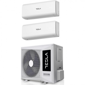 Sistem aer conditionat multisplit Tesla, 16000BTU, UI - 2x9000 BTU, display digital, air flow 3D + 4D, multiflow 360, NM/ TGS-D16V99W, Alb - Img 4