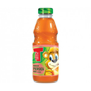 Suc la sticla Tedi de morcovi, mere si piersici 300 ml, NM25674