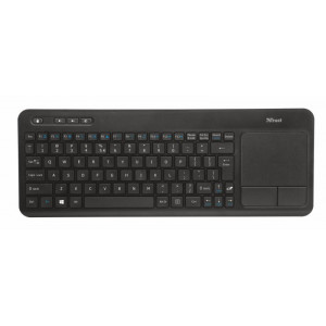 Tastatură multimedia wireless cu touchpad XL Trust Veza NM 20960, USB, 2.4 GHz, PC, Laptop, Smart TV, Negru - Img 2