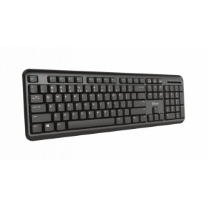 Tastatura Trust TK-350 NM 24414, 104 taste, wireless, waterproof, USB, raza wireless 10 m, Negru - Img 2