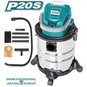 TOTAL - Aspirator 20L- 8.0KPa - Li-Ion - 20V NEW