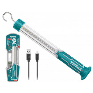 TOTAL - Lampa portabila cu LED - baterie reincarcabila Li-polimer - 350 lumeni