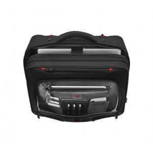 Troller Laptop Wenger Transfer NM 600664, 16", extensibil, rotile, buzunar tableta, Negru - Img 7