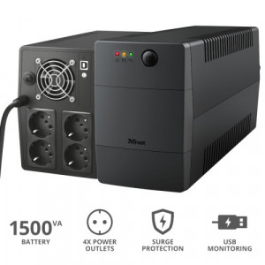 TRUST PAXXON 1500VA UPS 4 OUTLETS