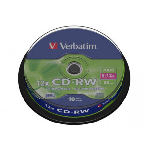 Verbatim CDRW 8-12X 10PK SPINDLE DLP