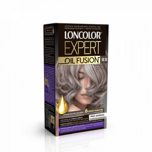 Vopsea de par permanenta Loncolor Expert Oil Fusion 10.19 Blond Argintiu, 100 ml