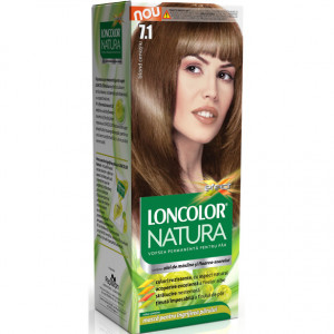 Vopsea de par permanenta Loncolor Natura 7.1 Blond Cenusiu, 100 ml