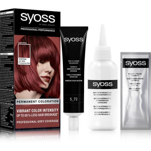 Vopsea de par permanenta Syoss Pantone 5-72 Rosu Pompei, 115ml - Img 2