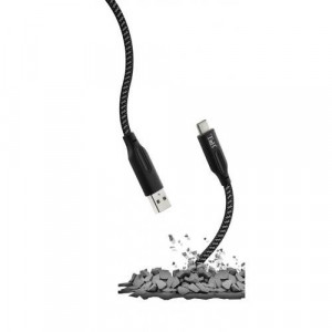 Cablu USB Type-C rezistent TNB XTREMWORK, 3 metri, 18 W, NM/ TCUSBX3, Negru - Img 1
