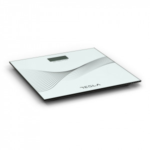 Cantar corporal Tesla NM/BS103W, 180kg, oprire automata, 23x30x30cm, Alb - Img 2