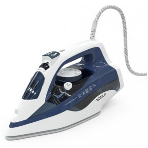 Fier de calcat Tesla NM/IR301BL, 2400W, talpa ceramica, rezervor 400 ml, 25g/min, cablu 1.9 m, Albastru