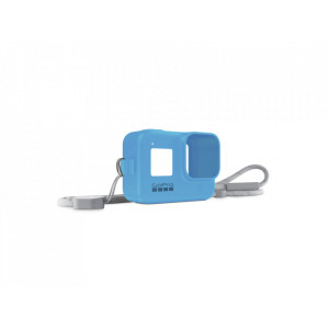 Husa silicon + snur reglabil GoPro Sleeve, compatibil cu Hero 8, NM/ AJSST-003, Albastru - Img 1