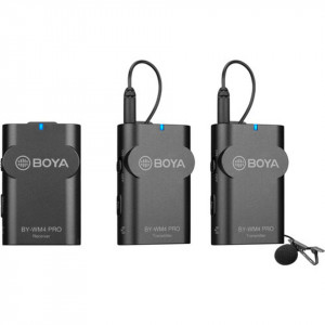Kit lavaliere wireless Boya NMBY-WM4 Pro-K2, doua linii wireless 2.4Ghz, 2 microfoane lavaliera, 2TX+RX, DSLR & Smartphone, Gri - Img 8