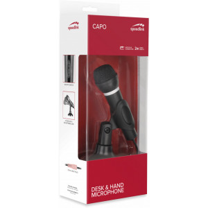 Microfon de masa si portabil Speed Link Capo NMSL-8703-BK, jack de 3,5 mm, cablu 2 m, Negru - Img 5