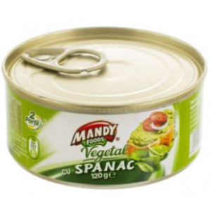 Pate vegetal cu spanac Mandy 120g, NM26267