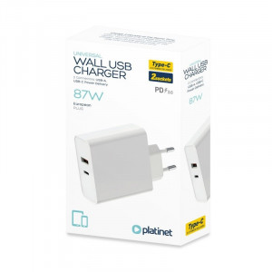 PLATINET WALL CHARGER 1xUSB TYPE-C PD 3.0 20W MINI SIZE WHITE