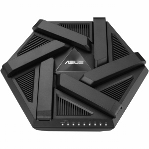 Router ASUS, Tri-band WiFi 6E, control parental 6Ghz BandFree , port 2.5G, AiMesh Support, NM/ RT-AXE7800, Negru - Img 3