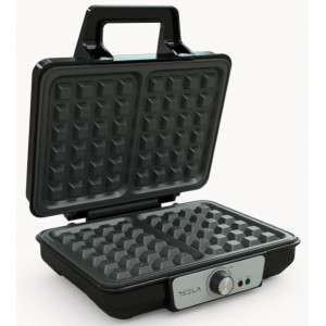 Sandwich/Waffle-maker Tesla, 1000 W, placi antiaderente, indicator luminos, NM/ WM200BX, Negru-Inox - Img 5