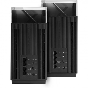 Sistem Wi-Fi Mesh Asus ZenWiFi Pro, AXE11000, Tri-Band, acoperire 610 m, Quad-Core 2.0, NM/ ET12(2-PK), Negru - Img 3