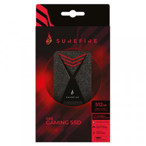 SSD extern SureFire GX3 Bunker Gaming, 512 GB, USB 3.2 Gen 1, iluminare RGB, NM/ 53683, Negru