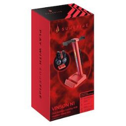 Stand pentru casti gaming SureFire Vinson N1 dual balance, iluminare RGB, NM/ 48846, Rosu - Img 4
