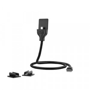 TNB METALIC MICRO USB CABLE charge, synchro and support, 60cm, bk