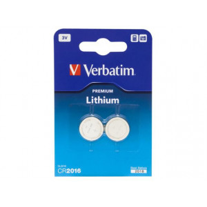 Verbatim CR2016 Battery Lithium 3V 2 Pack