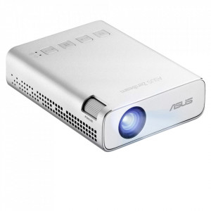 Videoproiector Asus ZenBeam E1R Argintiu DLP LED 30.000 ore, WVGA 854 x 480, 200 lumeni, 500:1, NM/ 90LJ00J3-B01070, Argintiu - Img 1