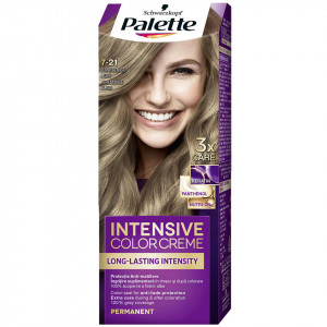 Vopsea de par permanenta Palette Intensive Color Creme 7-21 Blond Cenusiu Mediu, 110 ml