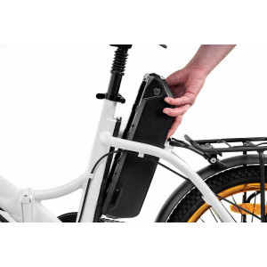 Bicicleta asistata electric Argento Piuma-S, Shimano Tourney 7 viteze, motor 250W, pliabila, NM/ AR-BI-220005, Alb - Img 3