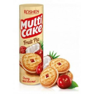 Biscuiti cu crema de cocos si visine Roshen Multi Cake 195g, NM21939