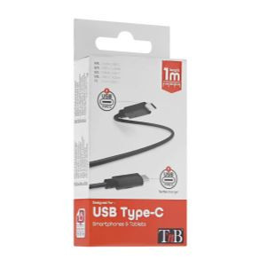 Cablu USB-C 2.0, 20 V, 1 metru, NM/ TCUSBC120, Negru - Img 4