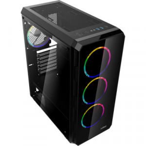 Carcasa PC nJoy Acrux, ARGB, Middle tower, ATX, deschidere laterala, NM/ CSMD-E000UAX-BL01B, Negru - Img 4