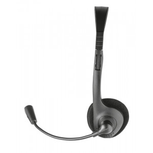 Casti stereo cu microfon Trust Ziva, call center, Negru - Img 4