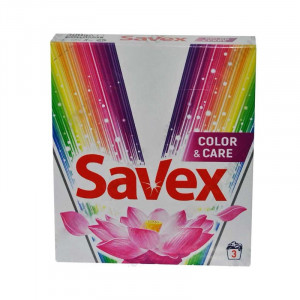 Detergent automat pudra Savex Color & Care, 3 spalari, 300 g, Multicolor