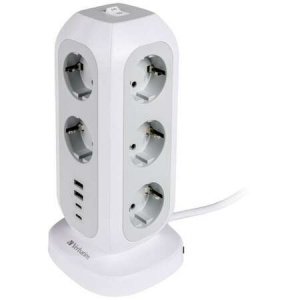 Extensie multi-plug EU Verbatim EUPT-012 x USB-C, 2 x USB-A, NM/ 49547, Alb - Img 2