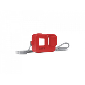 Husa silicon + snur GoPro Hero8, NM/ AJSST-008, Rosu electric - Img 1
