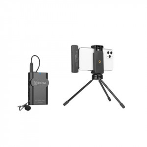 Lavaliera wireless Boya NMBY-WM4 Pro k3, microfon lavaliera, conector lightning, 2.4Ghz, iOS, Jack 3.5mm, TX+RX, Gri - Img 2