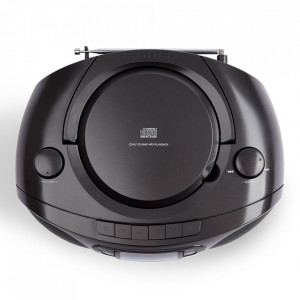 Microsistem audio Aiwa Boombox, Bluetooth, CD, Caseta, 2 x 3 W, NM/ BBTC-550BK, Gri - Img 4