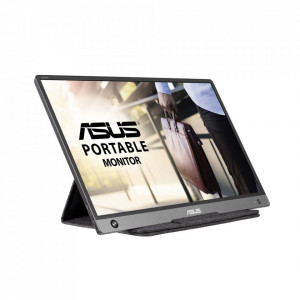 Monitor Asus portabil ZenScreen 15.6", IPS, USB Type-C, Micro-HDMI, Flicker Free, Full HD, NM/ MB16AH, Gri - Img 2