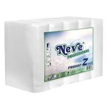 Prosop industrial de hartie Neve Economic tip Z, 2 straturi, 5 x 200 foi, 23 x 22.5 cm, Alb
