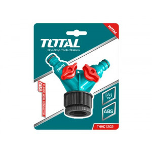 Ramificatie cu robineti Total THHC1202/NM , 2 cai, reductor 1"-3/4", Verde