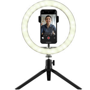 Selfie stick Trust Maku Ring Light Vlogging kit, Negru - Img 1